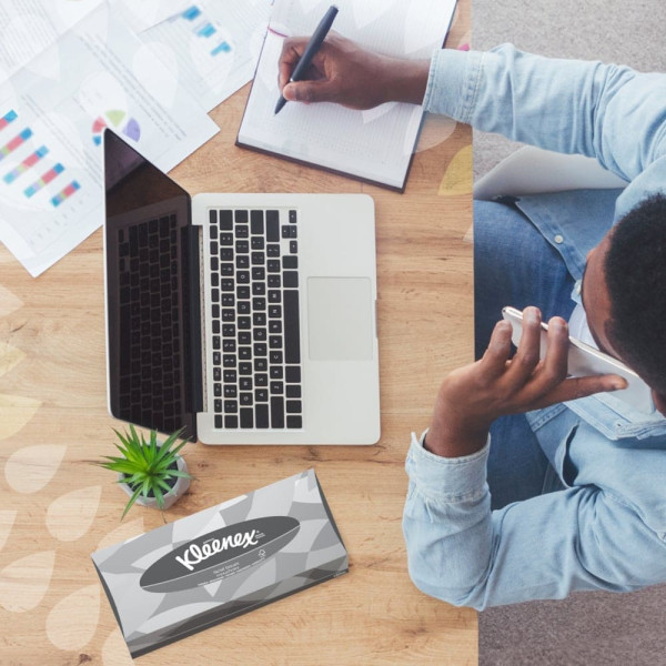 Серветки для обличчя Kleenex білі 2 шари 100 шт