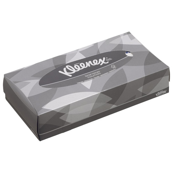 Серветки для обличчя Kleenex білі 2 шари 100 шт