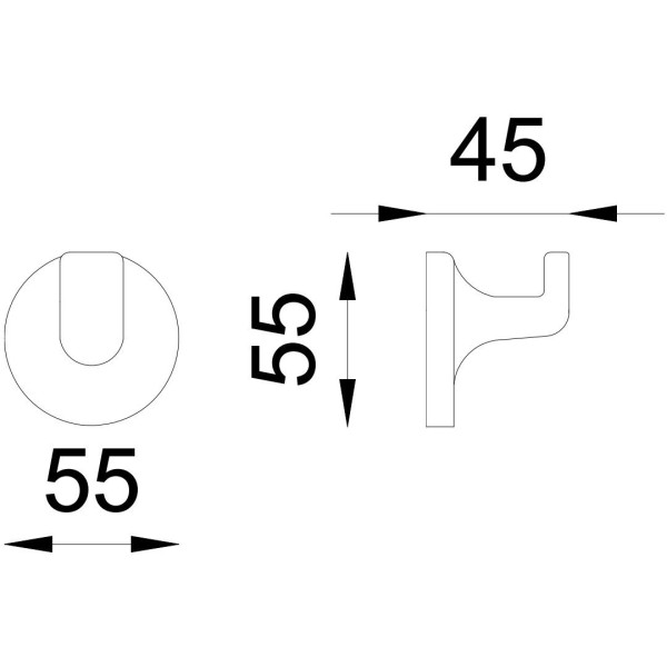 Гачок одинарний з нержавіючої сталі Іспанія