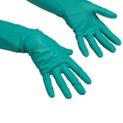 Рукавички зелені L нітрилові універсальні