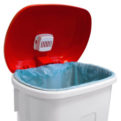 Filmop Контейнер для сміття Sirius з червоною кришкою та педаллю  60 л