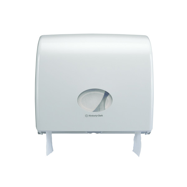 Диспенсер Aquarius Kimberly-Clark Aquarius Non-Stop для туалетного паперу в рулонах Mini Jumbo на 2 рулони білий