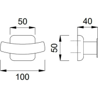 Гачок подвійний з нержавіючої сталі Іспанія