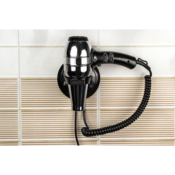 Фен Nofer HOTELline 02057.B з антивандальним захистом, чорний/металік