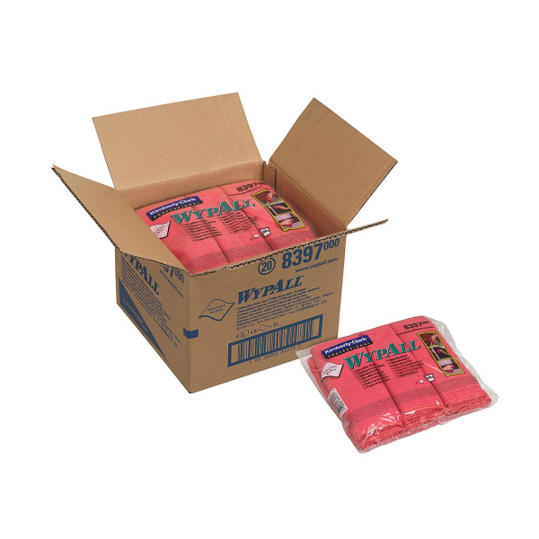 Серветка Wyp Kimberly-Clark з мікрофібри для прибирання червона 40х40 см 1 шт