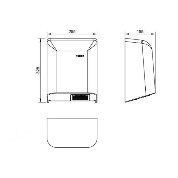 Сушарка для рук 800 Вт білий ABS пластик